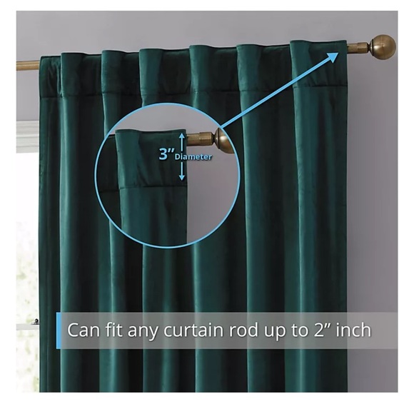 Forest Green Velvet Curtains! 6 Panels 54” x 96” brand new in original packaging - Picture 2 of 4